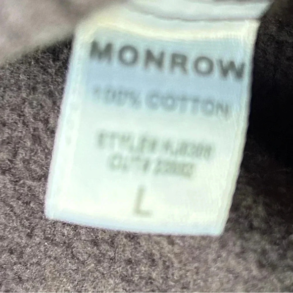 Monrow Seamed Bomber jacket black zip front pockets Size L - Picture 8 of 10